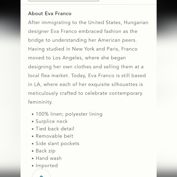 Anthropologie Eva Franco Linen Jumpsuit Size 6 - Picture 3 of 10